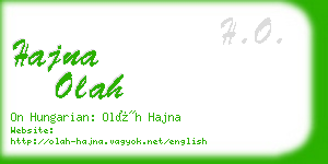 hajna olah business card